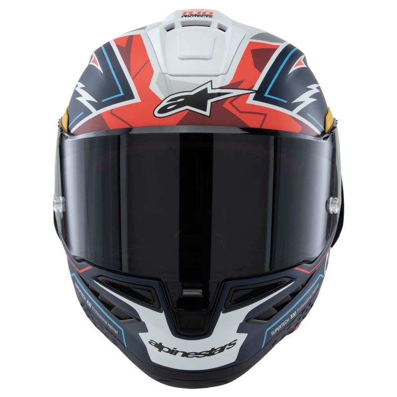 Alpinestars Supertech R-10 Limited Edition Pedro Acosta Full Face motoristična čelada mat modra-rdeča-bela