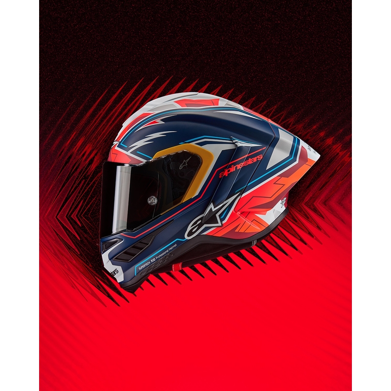 Alpinestars Supertech R-10 Limited Edition Pedro Acosta Full Face motoristična čelada mat modra-rdeča-bela