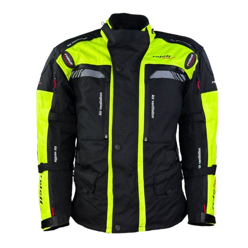Roleff Kodra Enduro motoristična jakna črno-fluo rumena