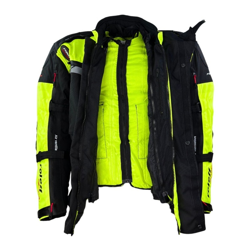 Roleff Kodra Enduro motoristična jakna črno-fluo rumena