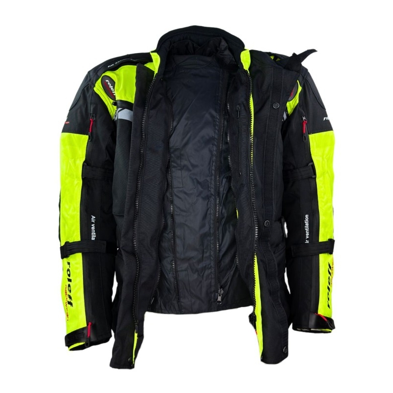 Roleff Kodra Enduro motoristična jakna črno-fluo rumena