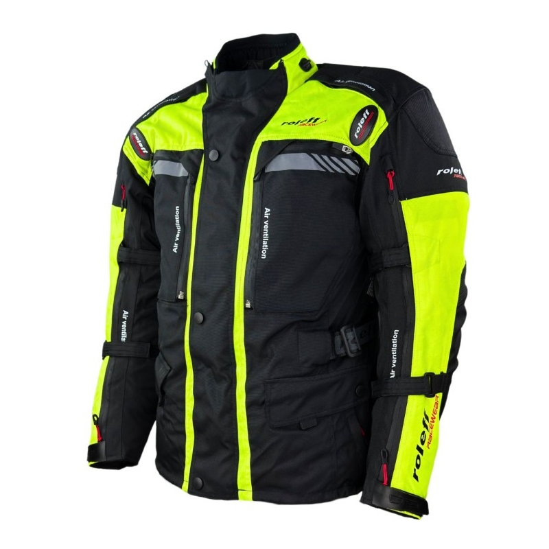 Roleff Kodra Enduro motoristična jakna črno-fluo rumena