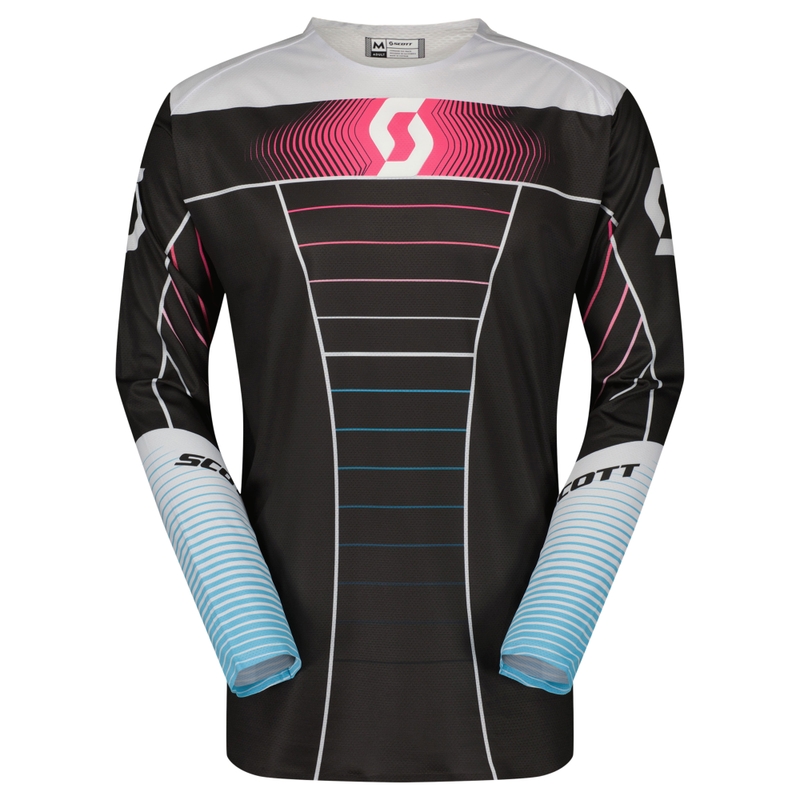Motokros majica SCOTT Podium PRO modro-roza