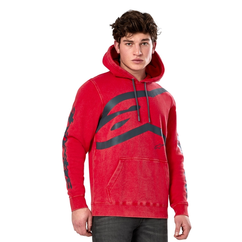 Alpinestars Unbound Pulover s kapuco rdeč