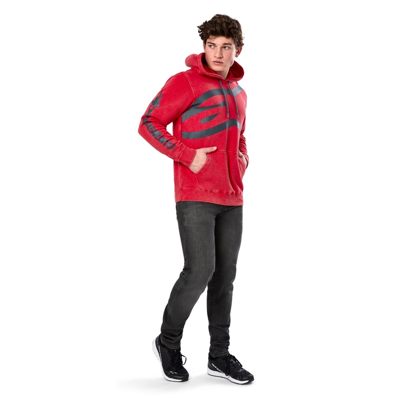 Alpinestars Unbound Pulover s kapuco rdeč