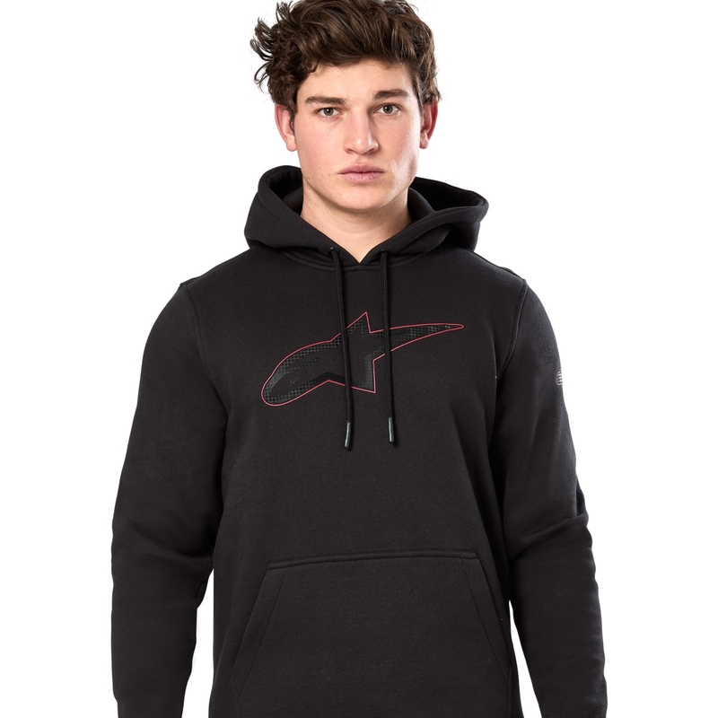 Črna majica s kapuco Insignia Alpinestars