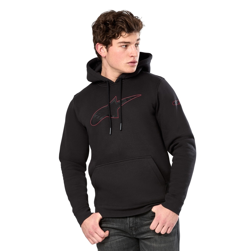 Črna majica s kapuco Insignia Alpinestars
