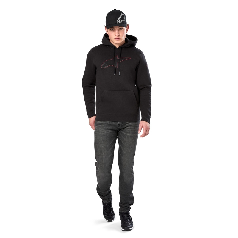 Črna majica s kapuco Insignia Alpinestars