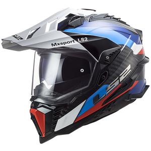 Enduro motoristična čelada LS2 MX701 C Explorer Frontier črno-modra