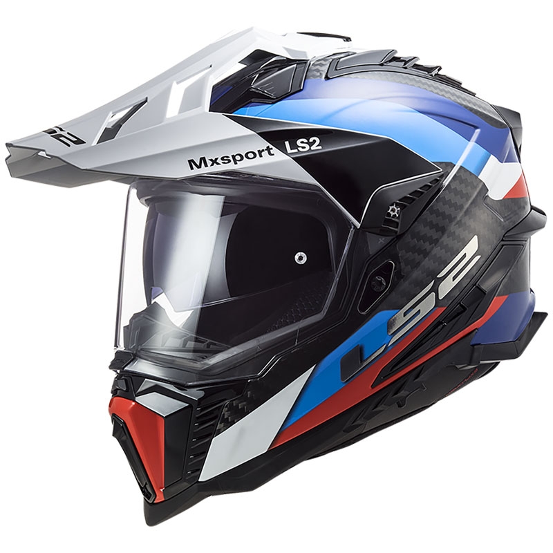 Enduro motoristična čelada LS2 MX701 C Explorer Frontier črno-modra