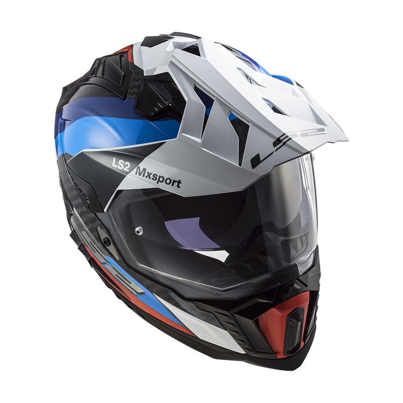 Enduro motoristična čelada LS2 MX701 C Explorer Frontier črno-modra
