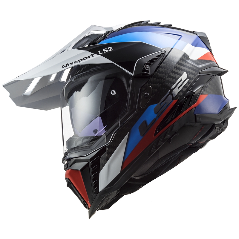 Enduro motoristična čelada LS2 MX701 C Explorer Frontier črno-modra
