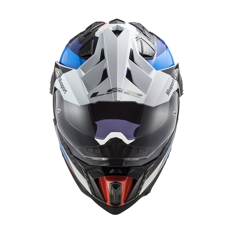 Enduro motoristična čelada LS2 MX701 C Explorer Frontier črno-modra