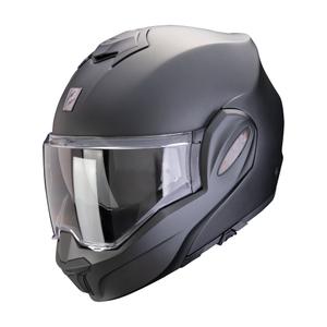 Obračalna čelada Scorpion EXO-TECH EVO PRO SOLID biserno mat črna - II. kakovost
