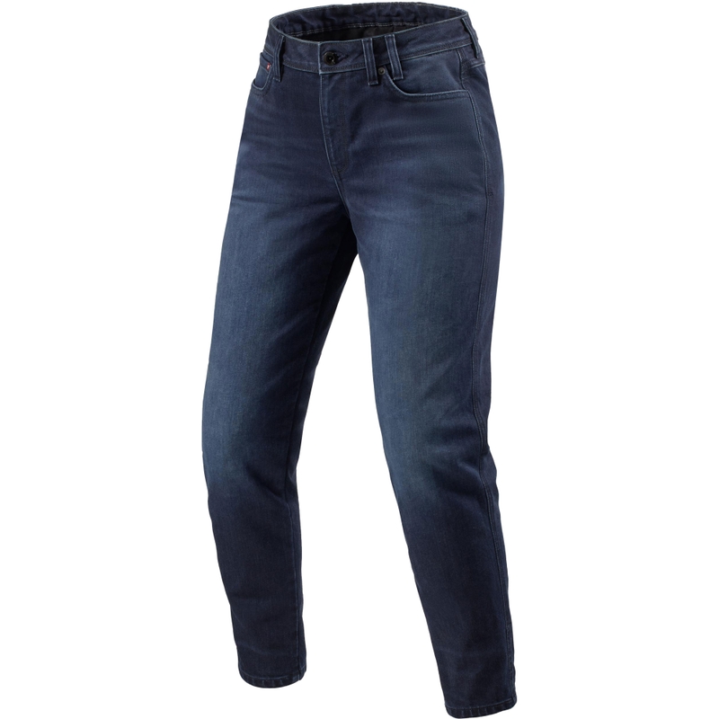 Revit Harper Tapered Ženske motociklistične kavbojke Washed Dark Blue
