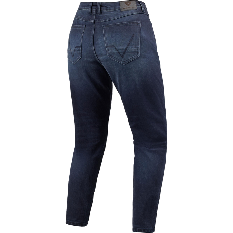 Revit Harper Tapered Ženske motociklistične kavbojke Washed Dark Blue