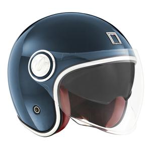 NOX PREMIUM Heritage odprta motoristična čelada bencinsko modra - II. kakovosti