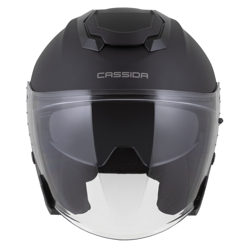 Motoristična čelada Cassida Jet Tech 2.0 Solid z odprtim obrazom, mat črno-siva