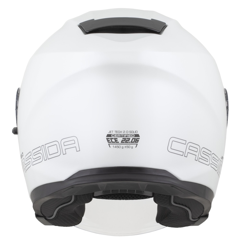 Cassida Jet Tech 2.0 Solid Open Face motoristična čelada bela-črna-siva