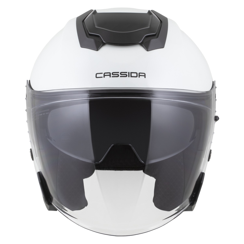 Cassida Jet Tech 2.0 Solid Open Face motoristična čelada bela-črna-siva
