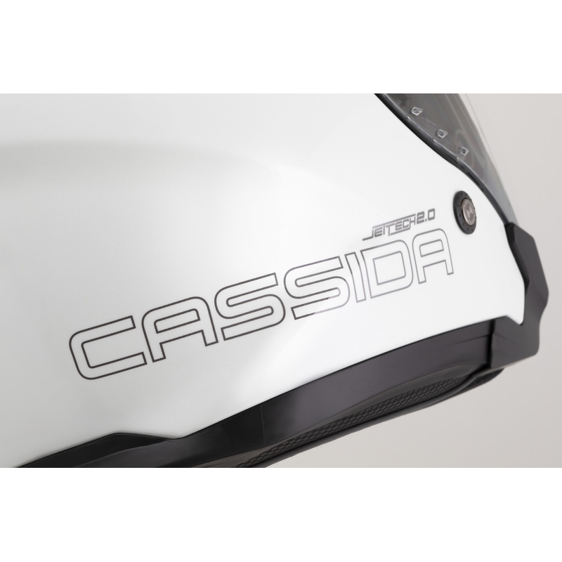 Cassida Jet Tech 2.0 Solid Open Face motoristična čelada bela-črna-siva