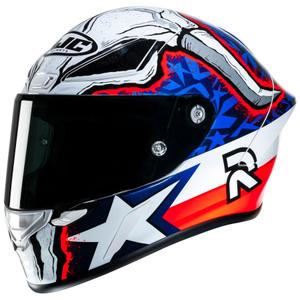 Celotna motoristična čelada HJC RPHA 1 Garrett Gerloff Replica MC21 belo-modra-rdeča