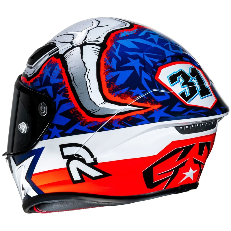 Celotna motoristična čelada HJC RPHA 1 Garrett Gerloff Replica MC21 belo-modra-rdeča