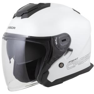 Cassida Jet Tech 2.0 Solid Open Face motoristična čelada bela-črna-siva