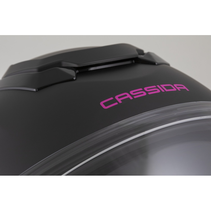 Motoristična čelada Cassida Jet Tech 2.0 Solid z odprtim obrazom, mat črno-roza