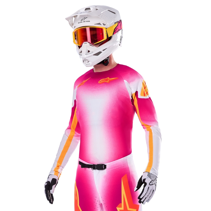 Alpinestars Supertech SX AFD Motocross Jersey Limited Edition MIG Fluo Pink-White-Orange