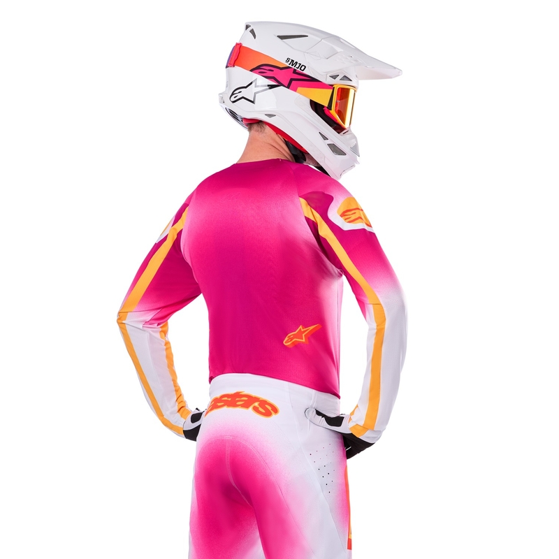 Alpinestars Supertech SX AFD Motocross Jersey Limited Edition MIG Fluo Pink-White-Orange