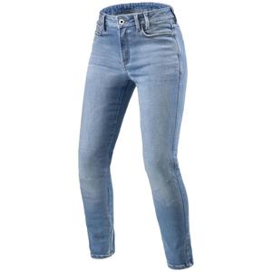 Oprijete ženske motoristične kavbojke Revit Shelby 3 Short Light Blue