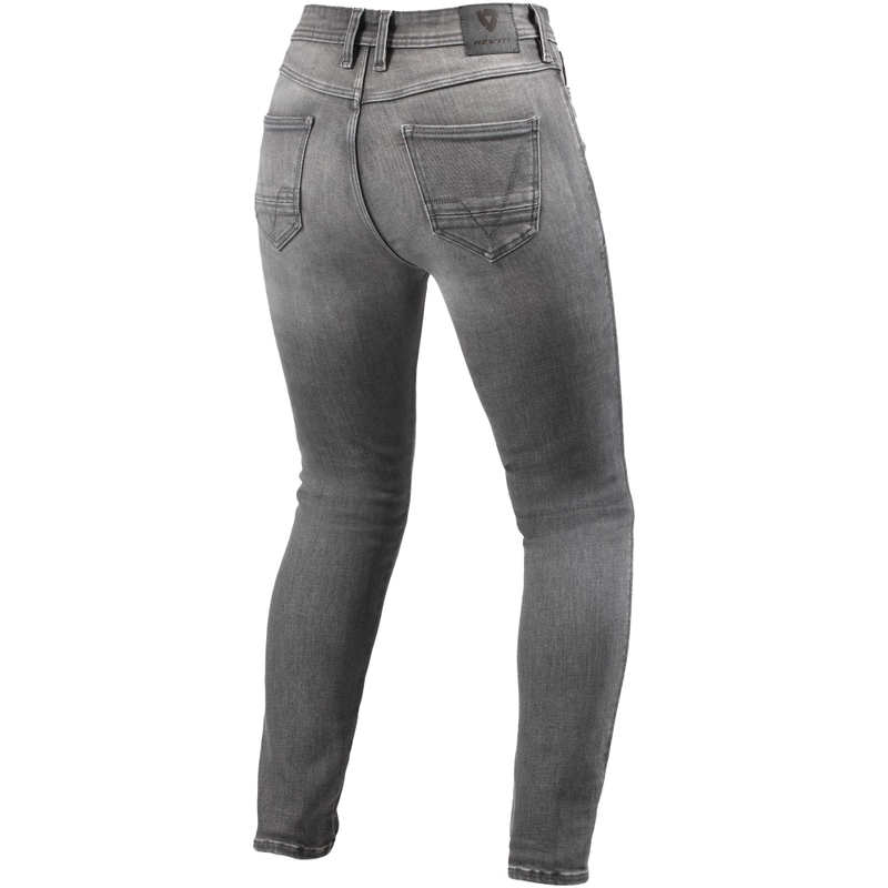 Revit Shelby 3 Skinny Short ženske motoristične kavbojke Washed Grey