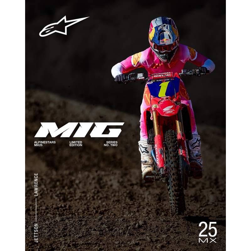 Alpinestars Supertech Limited Edition MIG Fluo motokros hlače roza-belo-oranžne