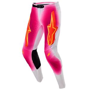 Alpinestars Supertech Limited Edition MIG Fluo motokros hlače roza-belo-oranžne