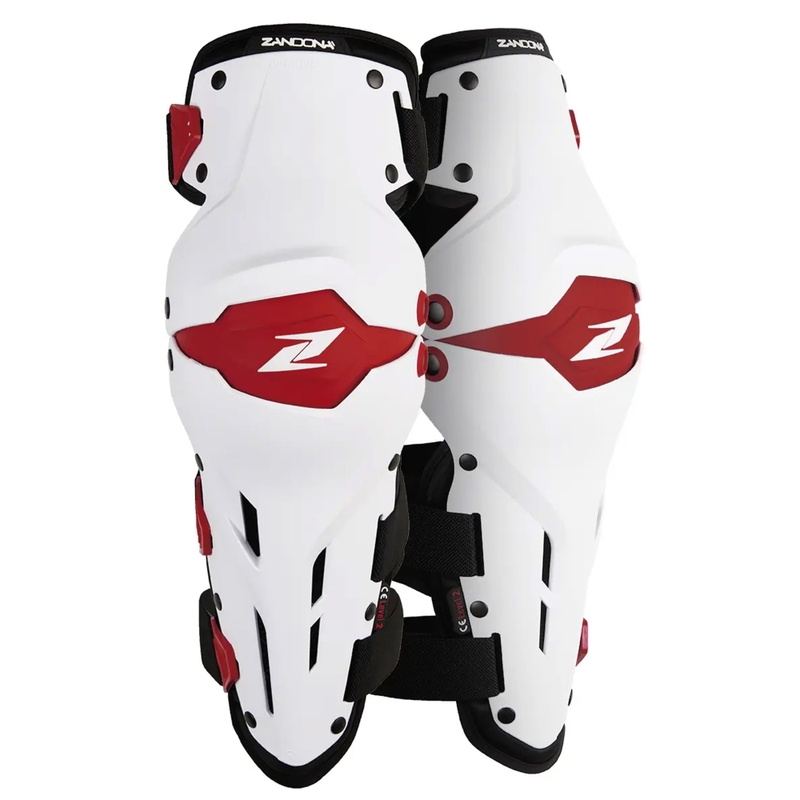 Motoristični ščitniki za kolena Zandona X-Treme Kneeguard belo-rdeči
