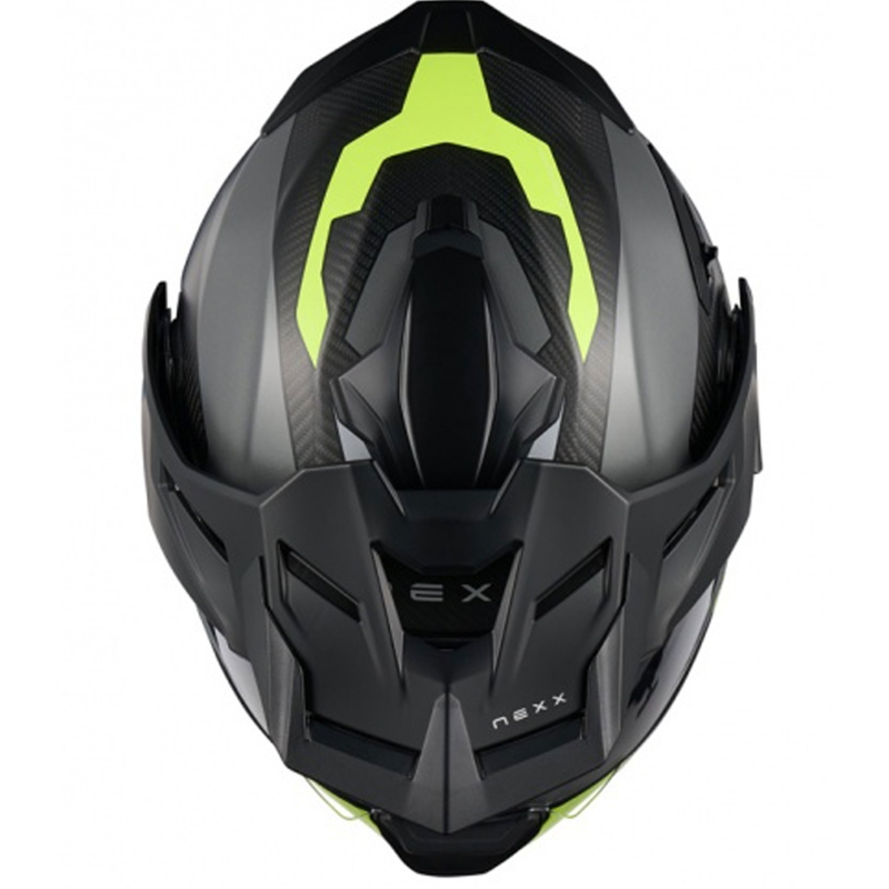 Motoristična čelada na preklop Nexx X.Lifecountry Terra mat sivo-fluo rumena