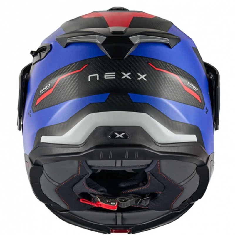 Motoristična čelada na preklop Nexx X.Lifecountry Terra mat modro-rdeča razprodaja