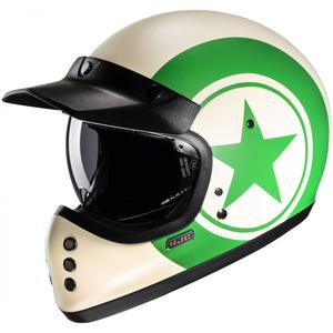HJC V60 Nyx MC4SF celoobrazna motoristična čelada belo-zelena