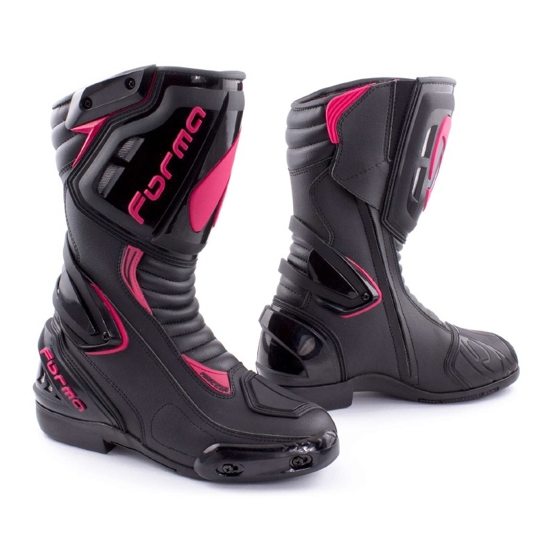Ženski škornji Forma Freccia Black and Pink Motorcycle Boots razprodaja