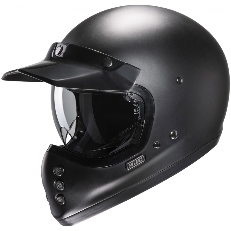 Motociklistična čelada HJC V60 Solid, pol-ravna, polobrazna, črna