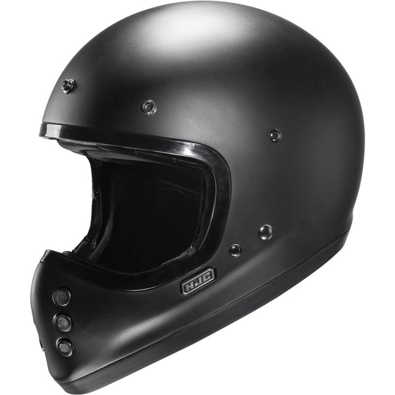 Motociklistična čelada HJC V60 Solid, pol-ravna, polobrazna, črna