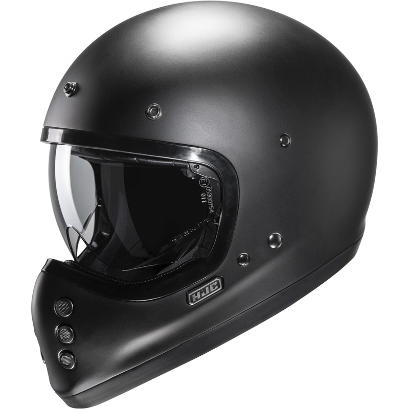 Motociklistična čelada HJC V60 Solid, pol-ravna, polobrazna, črna