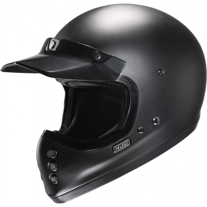 Motociklistična čelada HJC V60 Solid, pol-ravna, polobrazna, črna