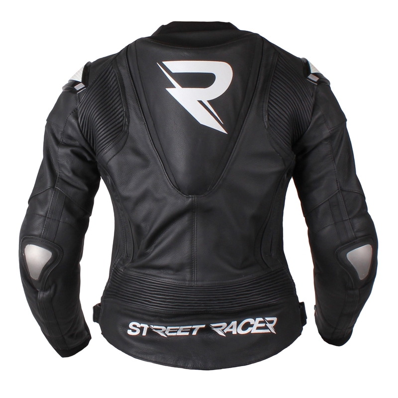 Ženske jakne Street Racer Adrianne Black and White Motorcycle Jacket razprodaja