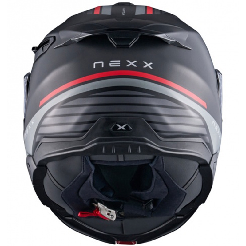Motoristična čelada na preklop Nexx X.Lifetour Globe mat črno-rdeča razprodaja