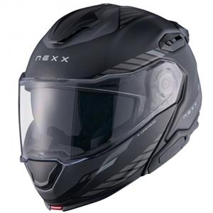 Motoristična čelada na preklop Nexx X.Lifetour Globe mat črno-siva