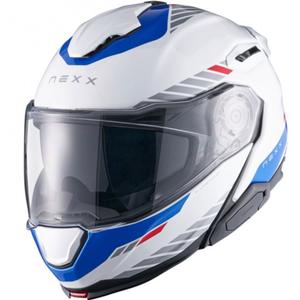 Motoristična čelada na preklop Nexx X.Lifetour Globe belo-modra