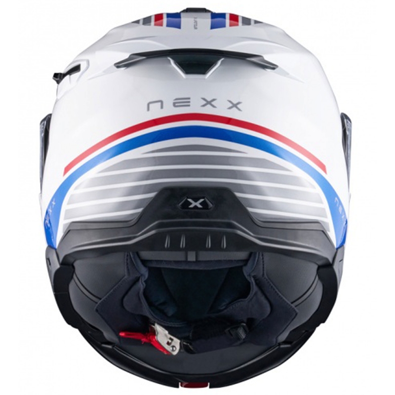 Motoristična čelada na preklop Nexx X.Lifetour Globe belo-modra