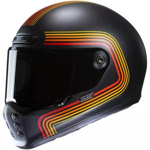 Celotna motoristična čelada HJC V10 Foni MC1SF črno-rdeče-oranžna